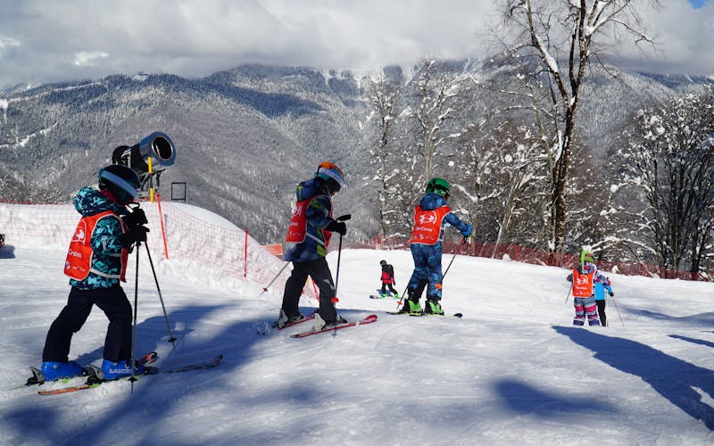 Kids Learning to Ski